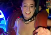 Flashing titties on a roller coaster