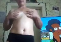 Wife striptease husband filmed