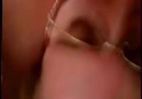 Slut with glasses after blowjob gets cum in mouth