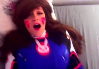 D.va from Overwatch experiences multiple convulsive orgasms