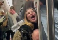 Blowjob in the subway car