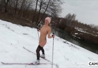 Nude Skiing Solo Female With Tattoos