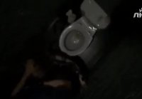 Drunk 18 year old girl is fucked in the toilet at the disco