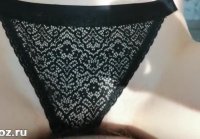 Slender baby in sexy lingerie rides on dick, cumshot