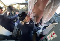 Pilots fucked a Russian flight attendant