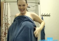 Pregnant cam girl in shower