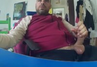 Big Cock Bear Masturbating on Webcam