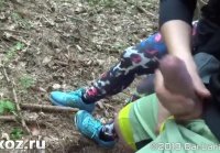 Stepsister masturbated in the park