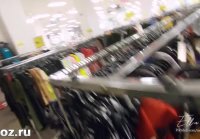 Pranks with busty friend in the store