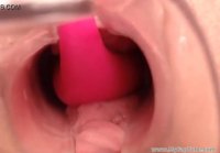 Sexy girls uses speculum and vibrator