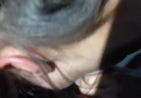 Russian slut gives blowjob to friend in the backseat   porn in