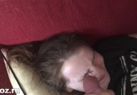 Cum on stepsister's face