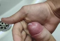 Jerking off small dick