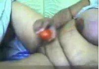 BBW vagina se traga una manzana