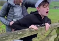 Guy prisoned to fuck friend at fence