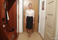 Secretary humiliatingly undresses