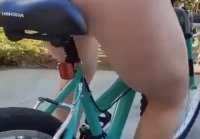 Fucks his pussy with a bicycle saddle