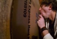 Twink Swallows Big Cock at Glory Hole