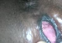 Dripping Wet Pussy with Big Clit Jerking Orgasm Ebony Masturb