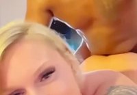 Wife fucks a black man and communicates with her husband via video call