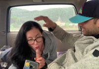 Nerdy Faery Gives a Blow Job to a Truck Driver