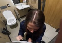 Ukrainian whore fucked doggystyle in the toilet of a gas station