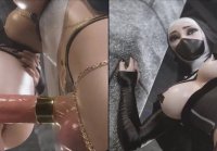 Futanari fucks a nun in 3D