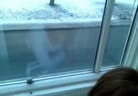 Mature acquaintance fucks doggystyle on windowsill