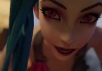 Jinx,League of Legends,eye contact