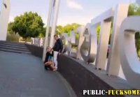 Busty amateur public sex