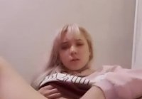 Vera 18 years old masturbates on the bed and films