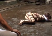 Japanese tied in mud naked