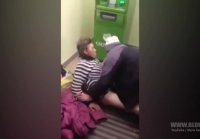 Homeless people fuck in Sberbank