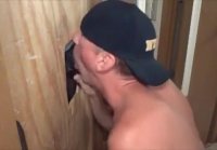 Sucking BBC At Glory Hole   Amateur Interracial Gay Video