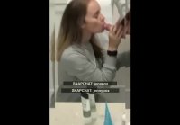 Drunk student gives blowjob to stranger during party