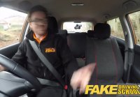 Fake Driving School Instructor cums over learners pussy after