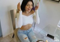 Bebé brunette Adria Ray requested anal for her 18 birthday