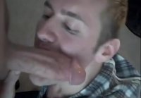 Big Cock Blowjob Leads to a Mouthful of Cum for Twink