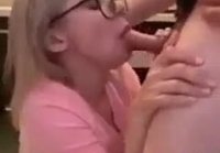 Cum in the mouth of a sexy blonde