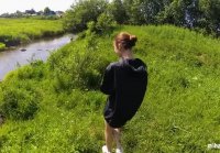 Part 1 Walks on the river and fucking. Rural girl walks on the river