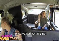 Female Fake Taxi Pretty blonde MMA babe gets pussy tribbing o