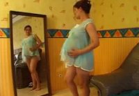 big belly pregnant masturbate