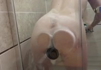 Hairy pussy in the shower