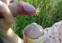 helado con esperma