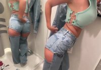 Fucked busty girlfriend in the fitting room