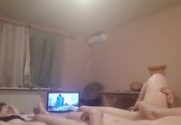 Three girlfriends masturbate pisces with fingers and cum with moans