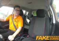 Fake Driving School   Sexy Spanish Learner sucks Big Cock for