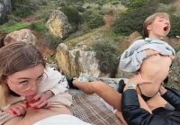 Vinimos a Crimea con amigos, tuvimos un sexo grupal en la orilla