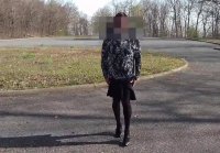 Outdoor Crossdresser Jane Plays with Sex Toy