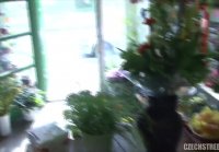 Mature florist takes cock for money